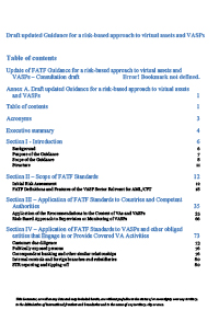 VIRTUAL ASSETS: UPDATE OF FATF GUIDANCE FOR A RISK-BASED APPROACH TO VIRTUAL ASSETS AND VASPS – CONSULTATION DRAFT, VIRTUAL ASSETS: UPDATE OF FATF GUIDANCE FOR A RISK-BASED APPROAC
