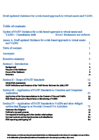 VIRTUAL ASSETS: UPDATE OF FATF GUIDANCE FOR A RISK-BASED APPROACH TO VIRTUAL ASSETS AND VASPS – CONSULTATION DRAFT, VIRTUAL ASSETS: UPDATE OF FATF GUIDANCE FOR A RISK-BASED APPROAC