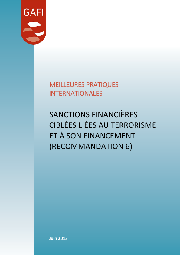 Sanctions financières ciblées liées au terrorisme et à son financement (Recommandation 6)